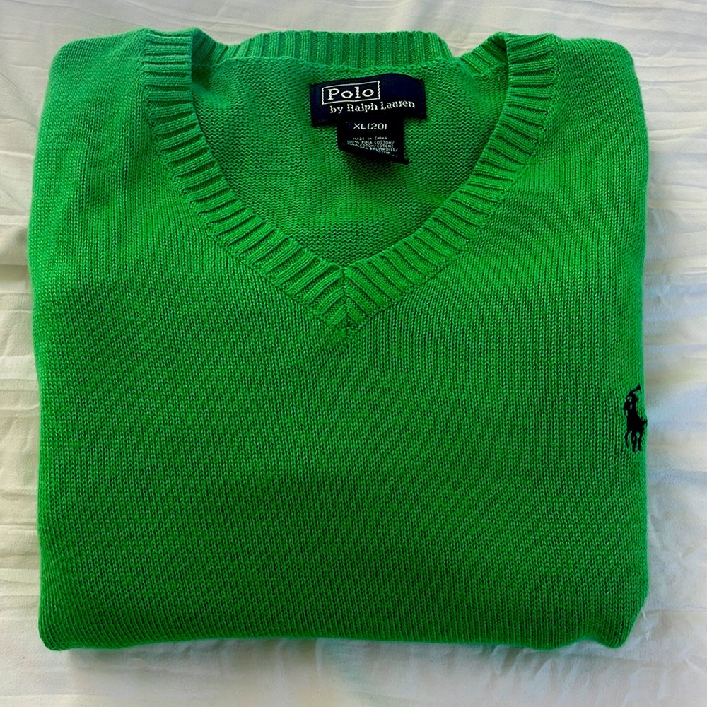 Green Ralph Lauren V-Neck sweater
